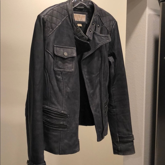 Michael Kors grey Genuine leather coat, XS - Picture 3 of 3